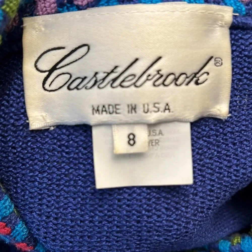 Castlebrook Vintage Cardigan Sweater and Skirt Set - Size 8